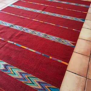Authentic Zapotec Area Rug ( Zapotec Symbols ) 100% Sheep Wool and ...