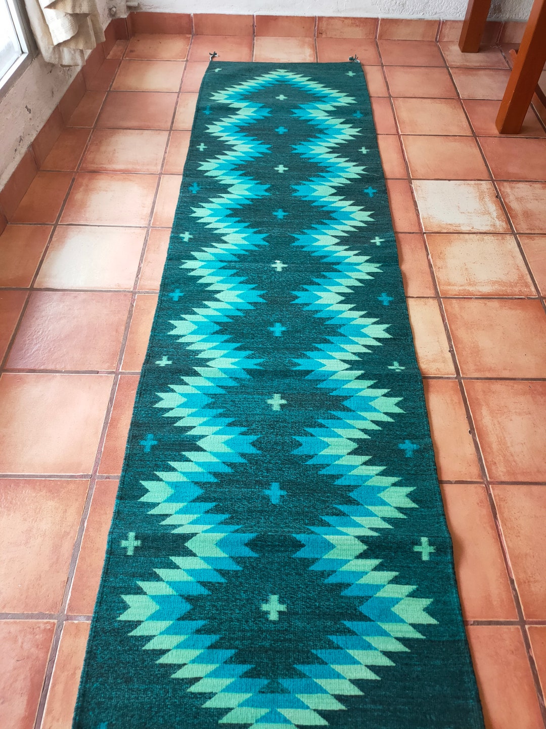 Authentic Zapotec Rug ( Diamante Zapotec ) *traditional Pattern* 100% ...