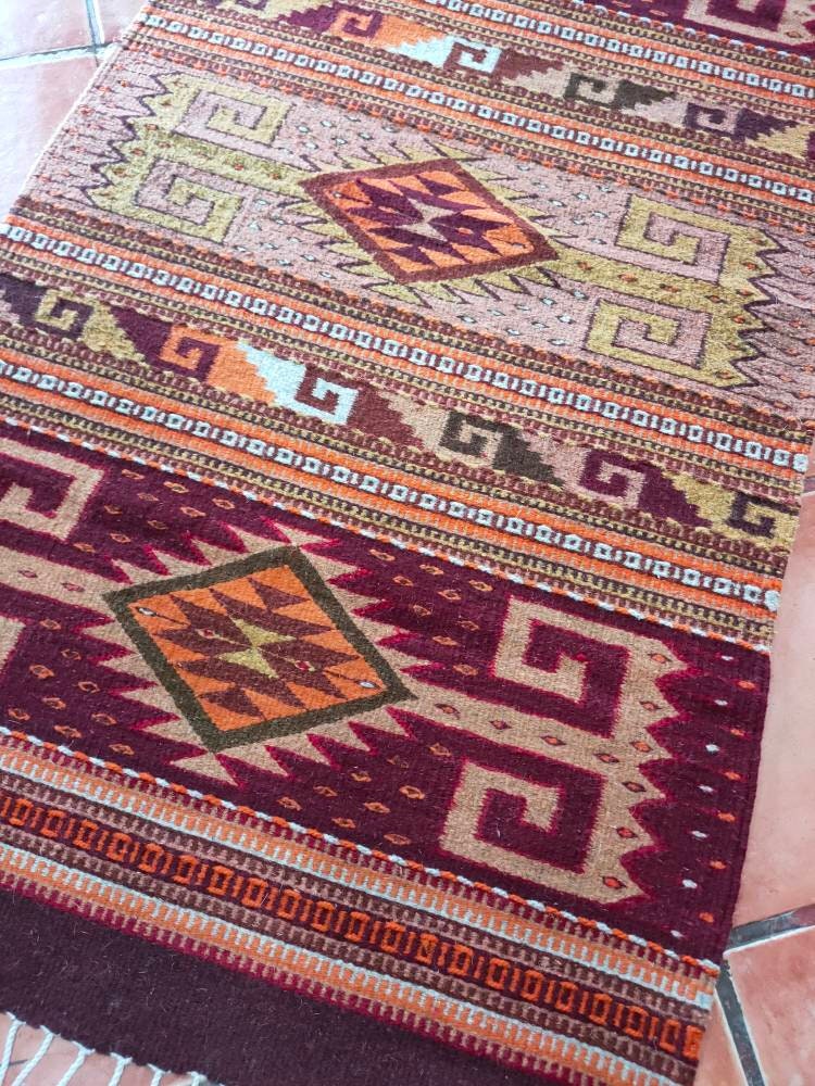 Authentic Zapotec Rug Teotitlán Del Valle old Traditional Etsy UK