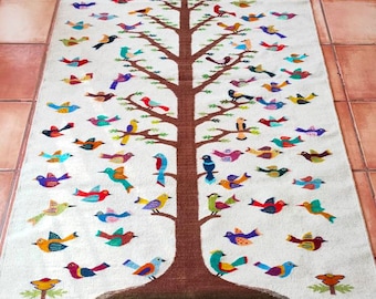 Authentic Zapotec Rug (Tree Of Life) *Tree Of Life* ~Unique~ 100% Wool and Natural Dyes
