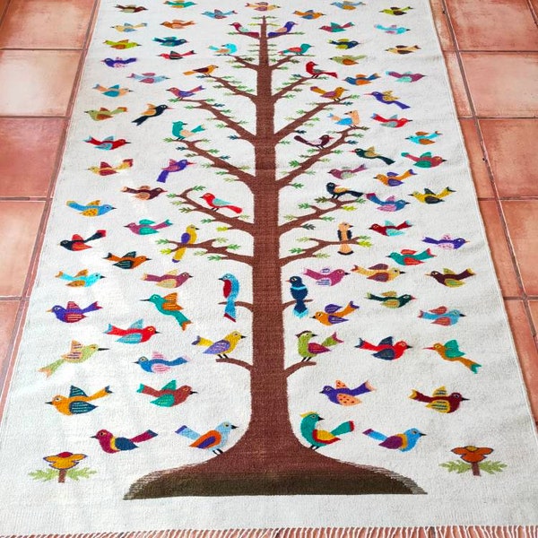 Authentic Zapotec Rug (Árbol De La Vida) *Tree Of Life*    ~Unique~  100% Wool and Natural Dyes