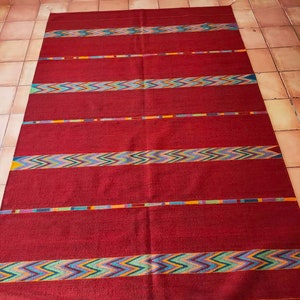 Authentic Zapotec Area Rug ( Zapotec Symbols ) 100% Sheep Wool and ...