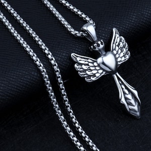 Titanium Stainless Steel Blood Heart Necklace