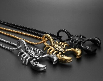 3mm24 Rope Chain w/Scorpion Pendant 2845mm Ben and Jonah Stainless Steel Necklace 3mm24 Rope Chain w/Scorpion Pendant 2845mm Ben and Jonah Stainless Steel Necklace