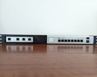 Rack mount for Ubiquiti Unifi Security Gateway and Unifi Switch 8 150W