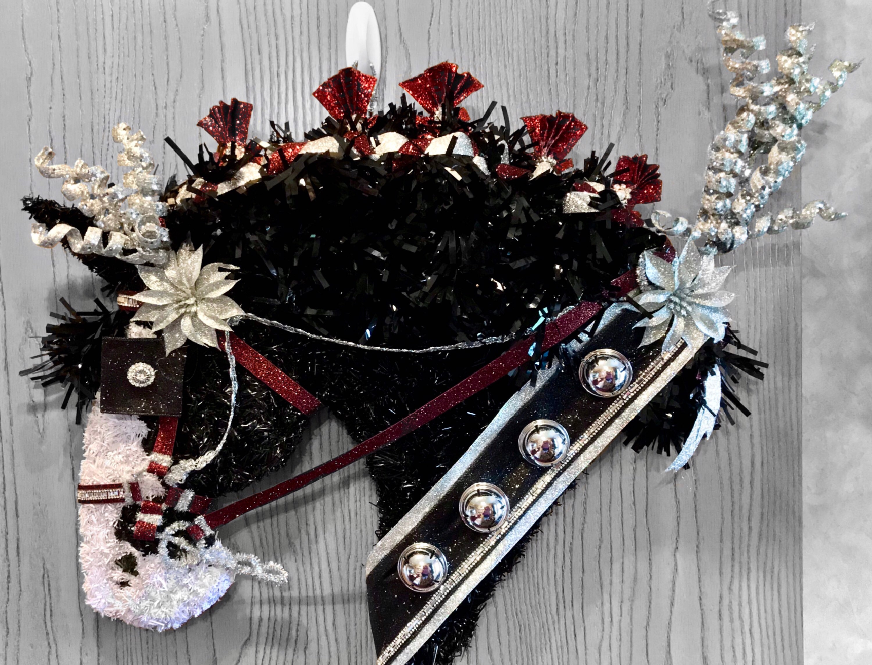 Custom Shire Horse Portrait Wreath Etsy UK