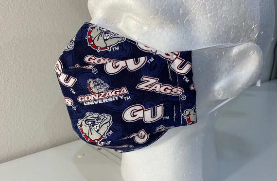 Gonzaga University Face Mask Gu Zags Four Layers 100 Etsy