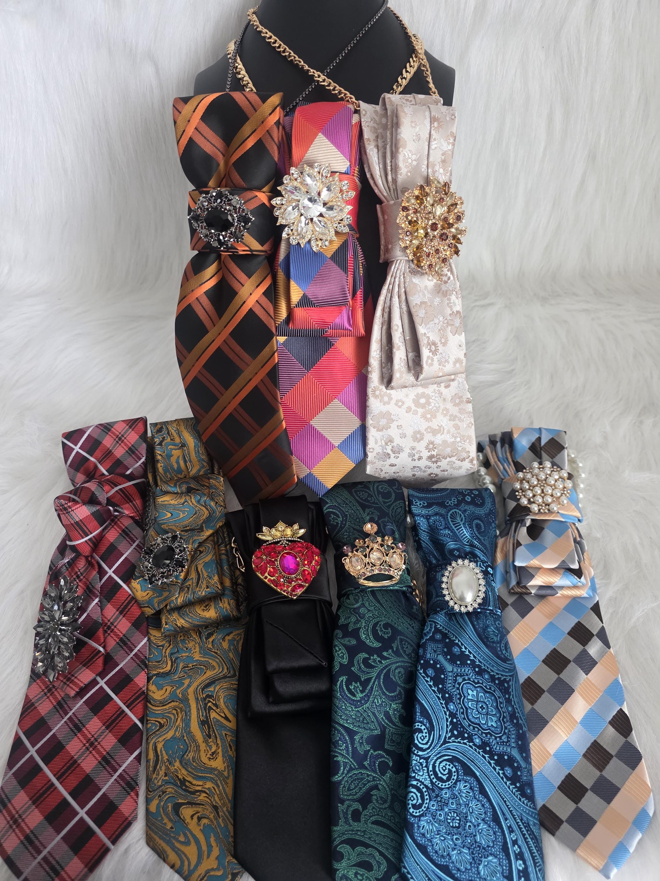 Silk Necktie Necklace - Etsy