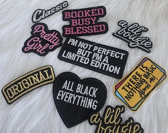 Embroidered Iron-On Statement Patches: