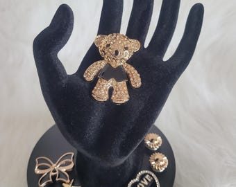 8-Pack Bling Bear Shoe Charms, Shoe Accessories, Clog Charms, Shoe Charms