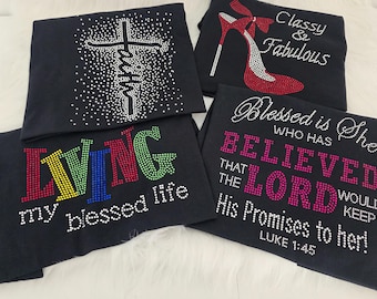 Rhinestone Faith T-Shirts/Sweatshirts, Christian Apparel