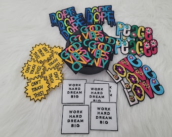 Assorted Embroidered Iron-Patch, Positive Words Iron-Patch