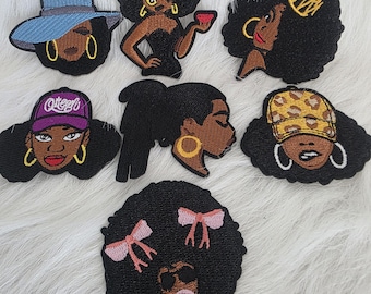 Black Girl Magic Iron-On Patch Set (7 Pack) |  Melanin Pride Patch