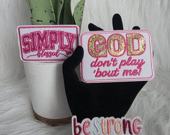 Faith Embroidered Iron-On Patches