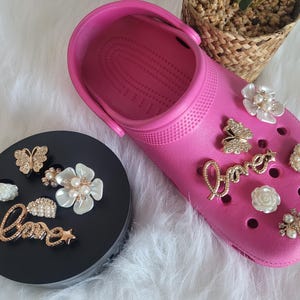 Love Bling Shoe Charms: Rhinestone Shoe Accessories - 12 Pack