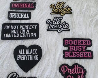 Embroidered Iron-On Statement Patches: