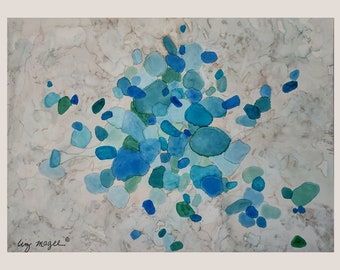 ALCOHOL INK #4 Beach Glass#4