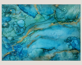 ALCOHOL INK #7 Beach Glass#7
