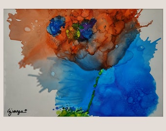 ALCOHOL INK #1 Beach Glass#1