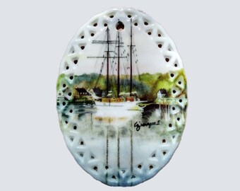 PORCELAIN ORNAMENT - Nine different Original Watercolors to choose from. Absolutely Beautiful