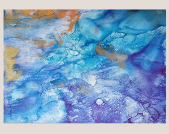 ALCOHOL INK #3 Beach Glass