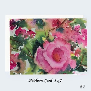 HEIRLOOM CARDS 5x 7 Choose from 15 Designs of Original Watercolor Art Song of Songs