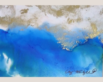 ALCOHOL INK #9 Beach Glass