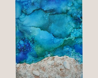 ALCOHOL INK #13 Beach Glass