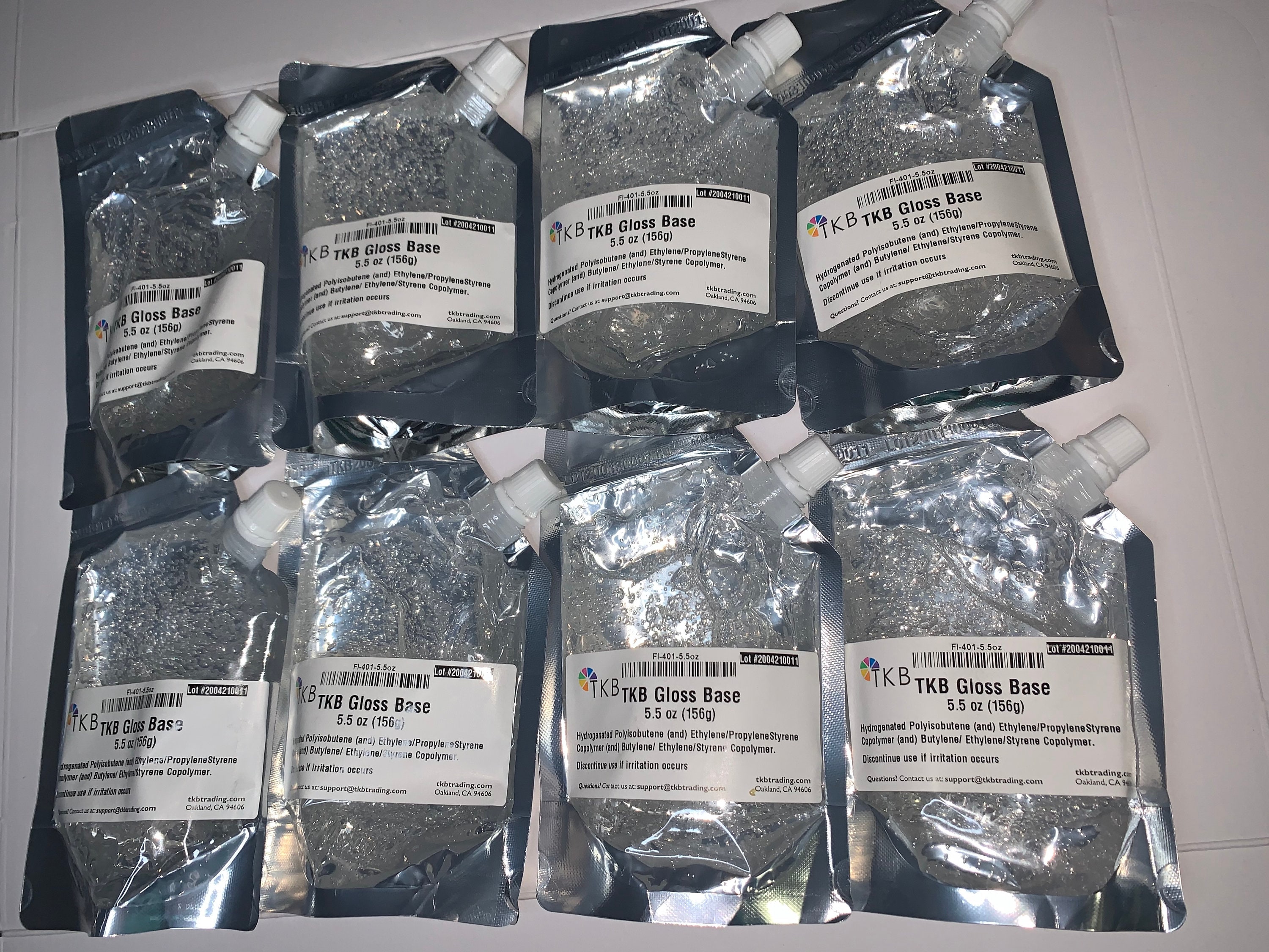 TKB Lip Gloss Base 5.5oz Vegan Versagel Great for Lips Gloss and Hair