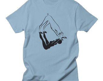 Downward Dog, Light Blue – T Shirt