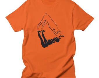 Downward Dog, Orange Poppy – T Shirt