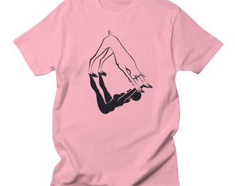 Downward Dog, Light Pink – T Shirt