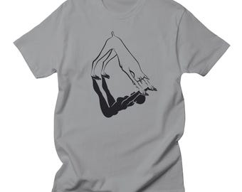 Downward Dog, Slate – T Shirt