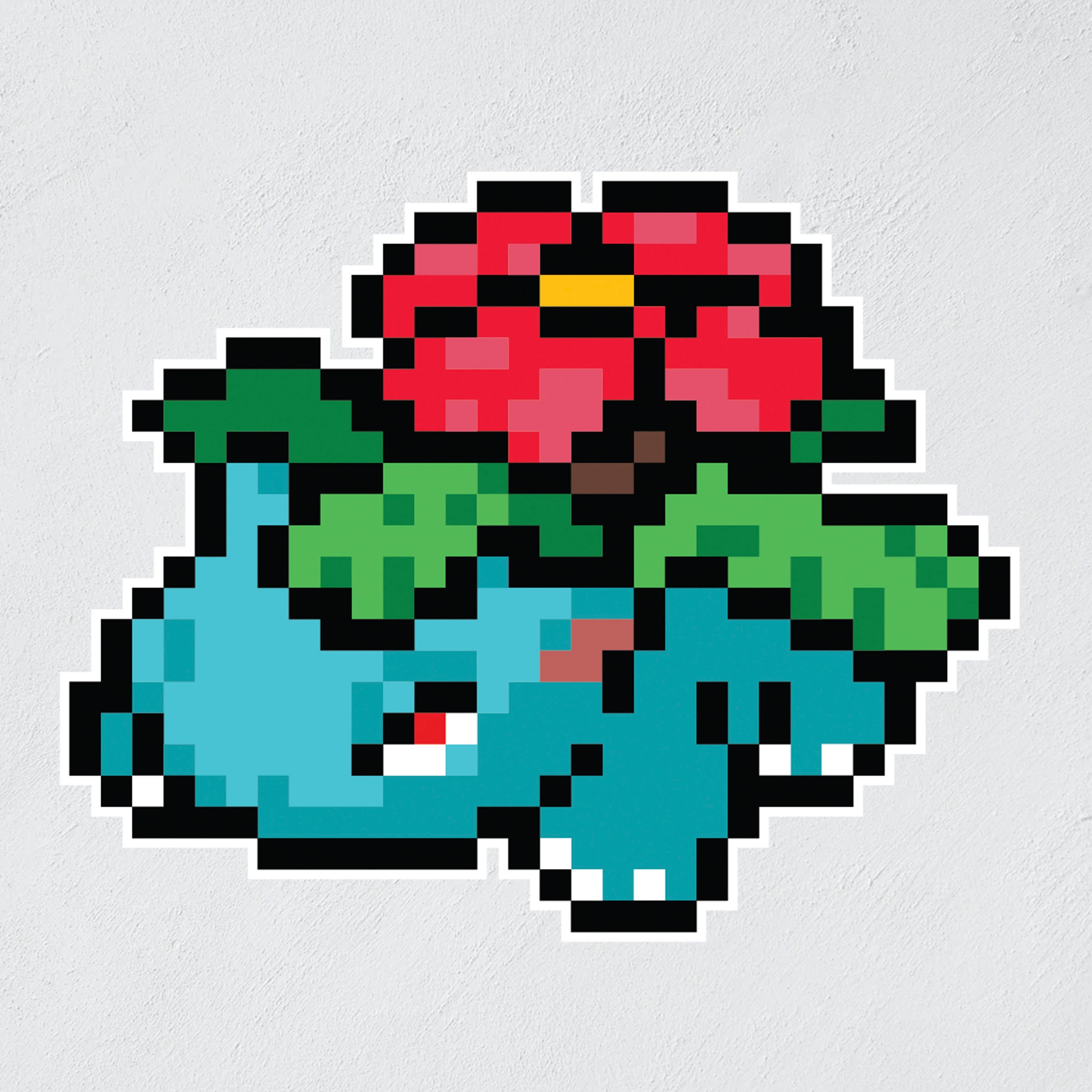 Venusaur 8bit Pokemon Glossy Sticker Etsy
