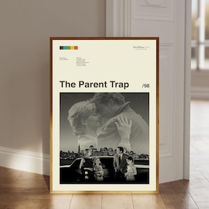 Poster di THE PARENT TRAP, film di Nancy Meyers, arte moderna di metà secolo, stampe artistiche di film, poster retrò, decorazioni per la casa, decorazioni murali