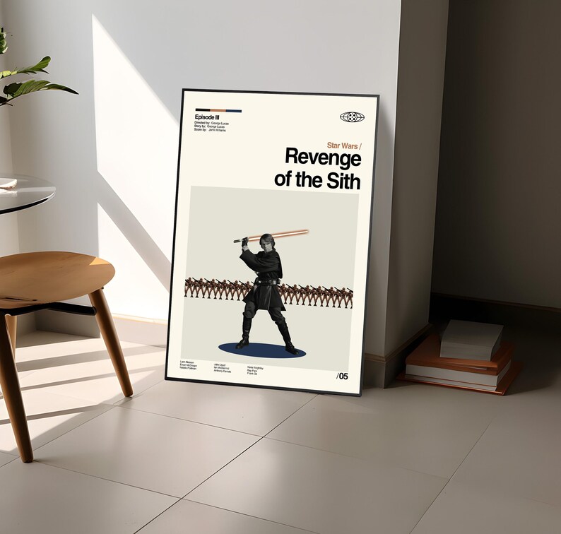 Star Wars Revenge Of The Sith 20th Anniversary 2025 Promo Poster - Sci-Fi Film Decor