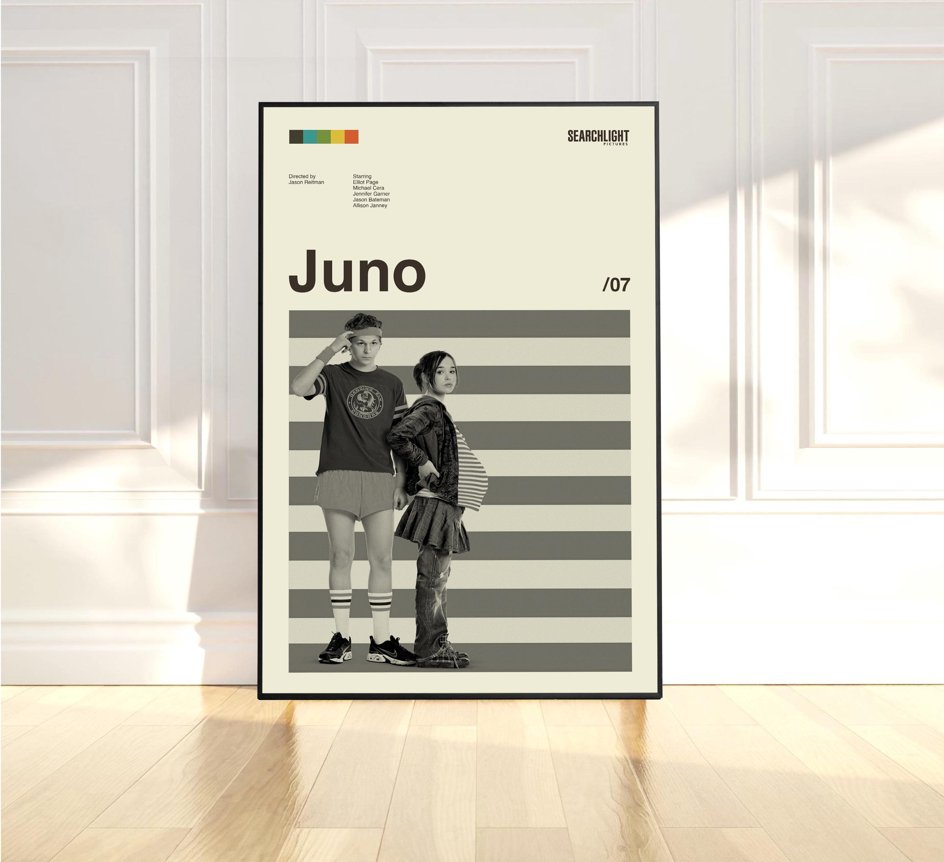 Juno Movie Poster, Mid Century Modern Art, Movie Print Art, Retro ...