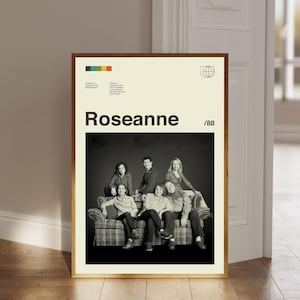Roseanne Print, Roseanne Digital Download, Mid Century Modern Art, Movie Print Art, Retro Poster, Home Decor, Digital Print