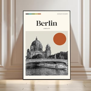 Berlin Poster, Germany Travel Poster, Berlin Germany Print, Berlin Landscape Print, Berlin City Gift, Berlin Art, Berlin Gift Art Lovers