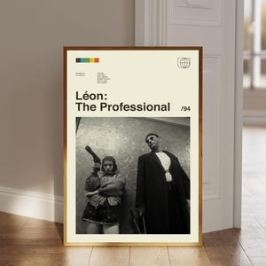 Leon The Professional Poster, Léon: The Professional Poster, Mid Century Modern Art, Retro Poster, Wall Decor, Gift for him