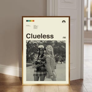 Clueless -Amy Heckerling Poster, Mid Century Modern Art, Minimalist Art, Black and White, Retro Poster, Wall Decor, Art Poster for Gift