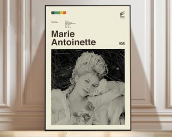 Marie Antoinette Sofia Coppola Vintage Retro Art Print Movie