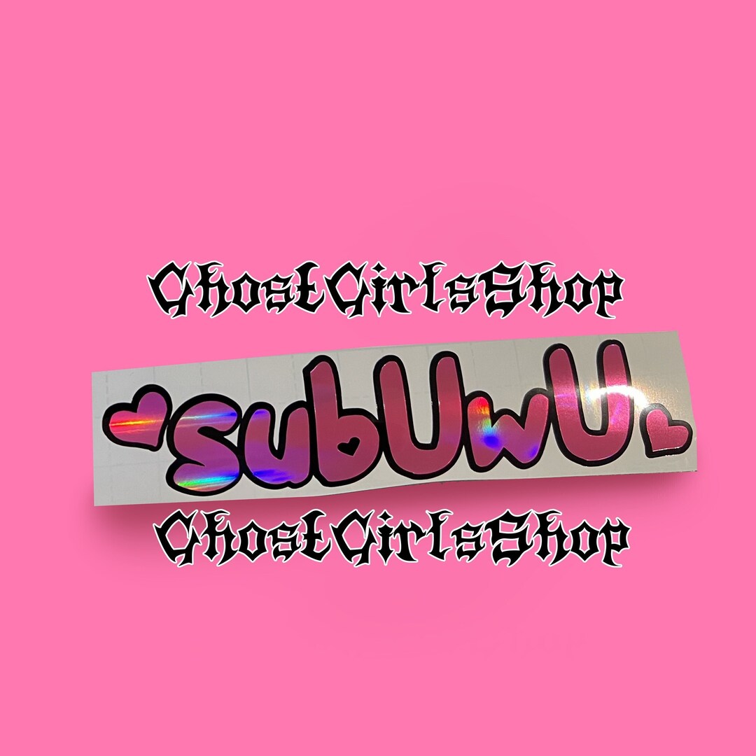 Subuwu JDM Kawaii Heart Holographic Vinyl Car Decal Sticker - Etsy
