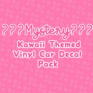 Mystery Kawaii-Themed Car Decal Pack - 5-7 Random Decals