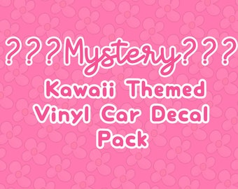 Mystery Kawaii-Themed Car Decal Pack - 5-7 Random Decals
