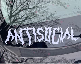 Antisocial Car Club Vinyl Car Decal / Holographic Vinyl / High Quality Vinyl Car Sticker