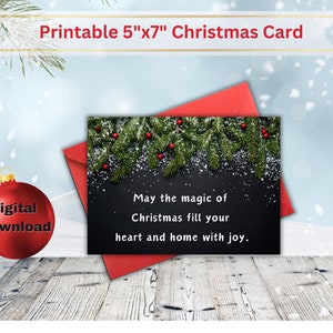 Tarjeta de Navidad / Descarga instantánea imprimible / Tarjeta de Navidad digital