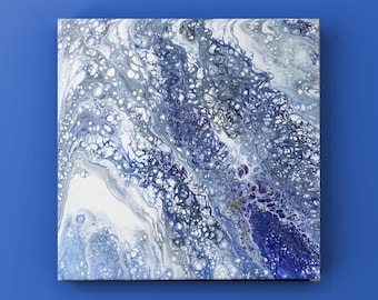 The Blizzard - Wall Art | Fluid Art | Acrylic Pour on Canvas | Ring Pour