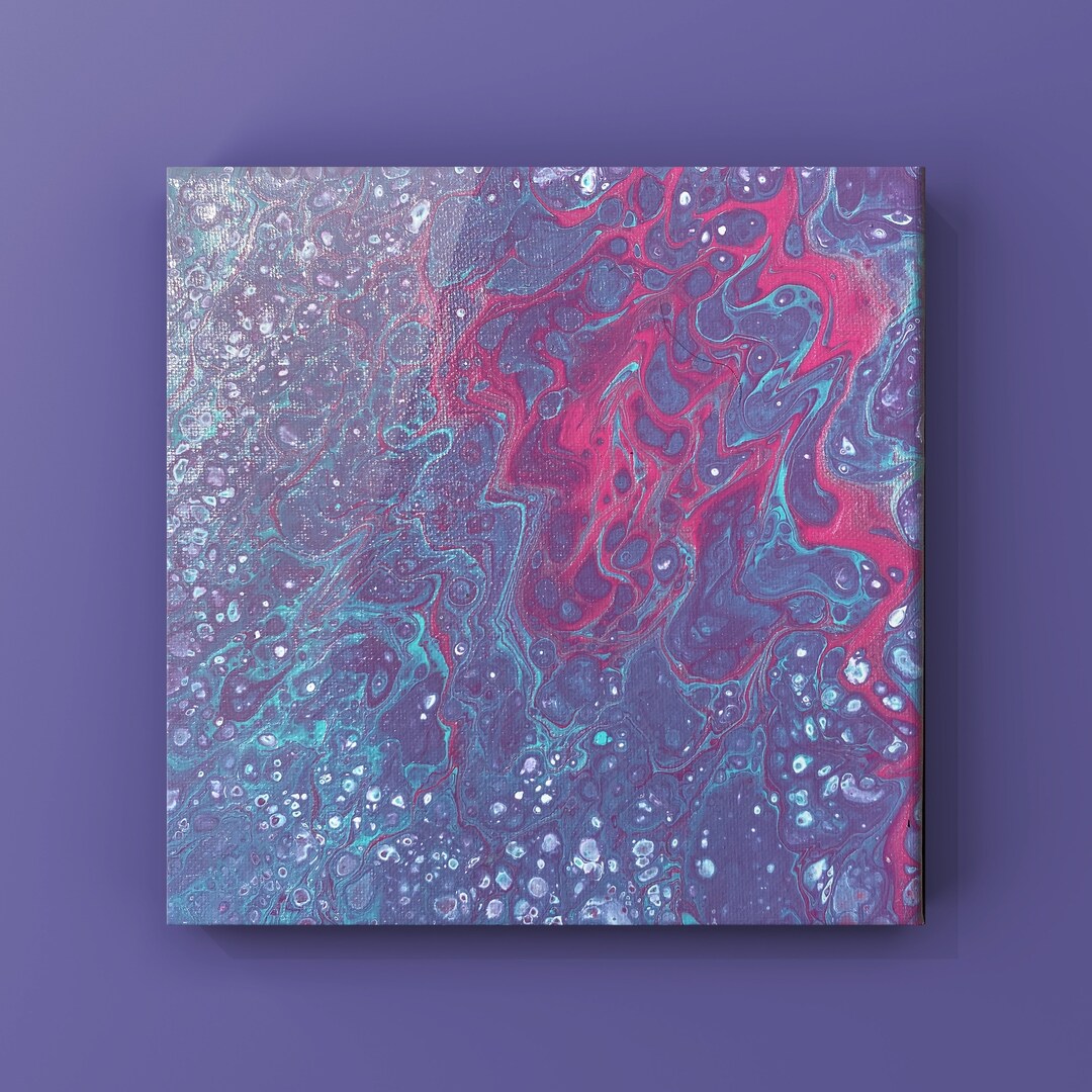 Pink & Purple Wall Art Abstract Art Acrylic Painting on Canvas Etsy