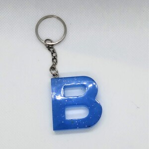 Custom Letter Keychain | Alphabet Resin Keychain| Initial Keychain